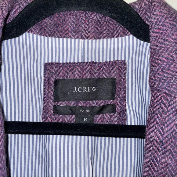 NWT J. Crew Parke Purple Herringbone Wool Button Blazer - Picture 6 of 9
